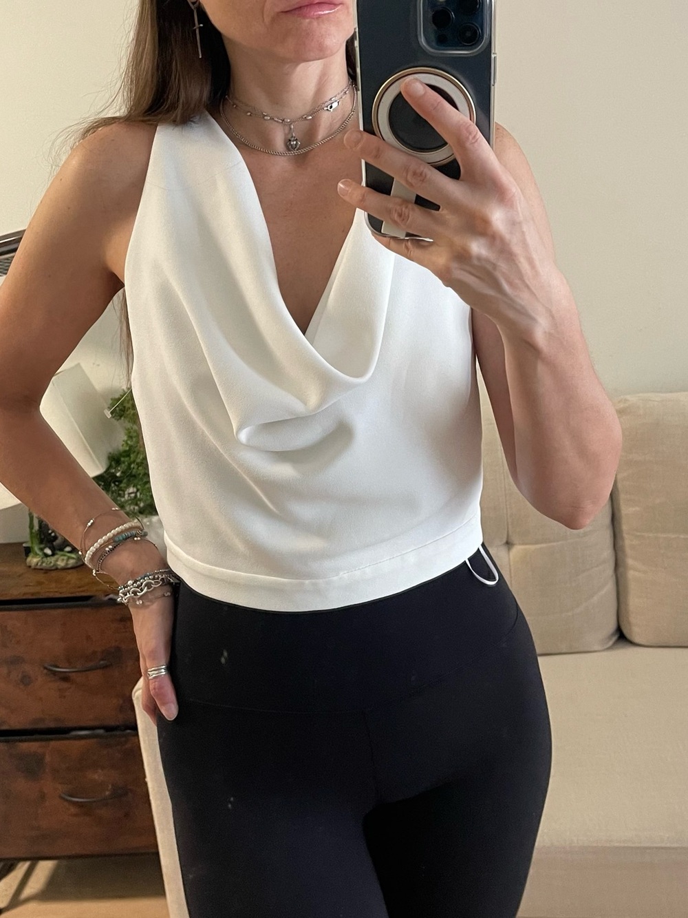 ZARA   Crop Top – White – Size Small